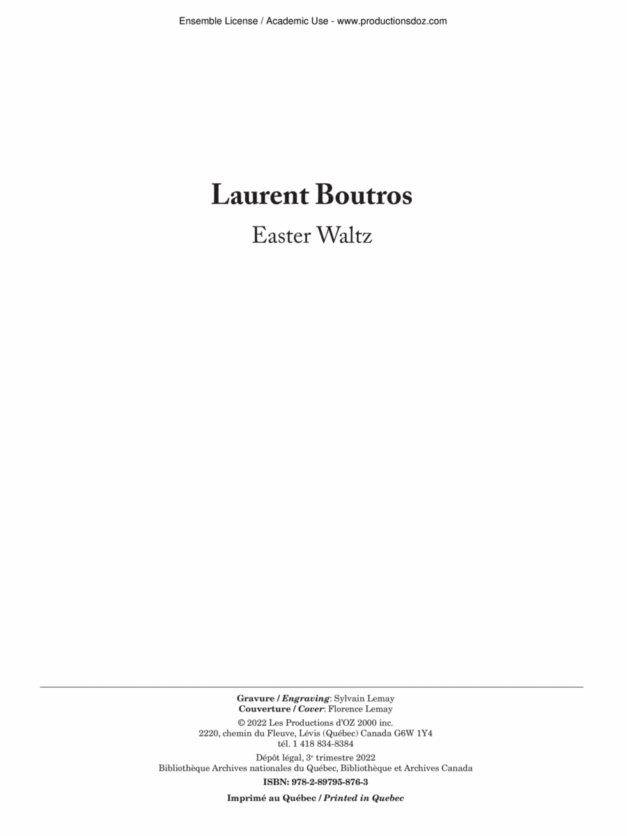 Easter Waltz Flute scores gallery preview page 1