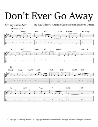Don't Ever Go Away (Por Causa De Voce)