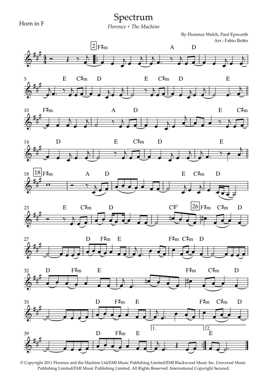 Spectrum Spectrum Horn Solo scores gallery preview page 1