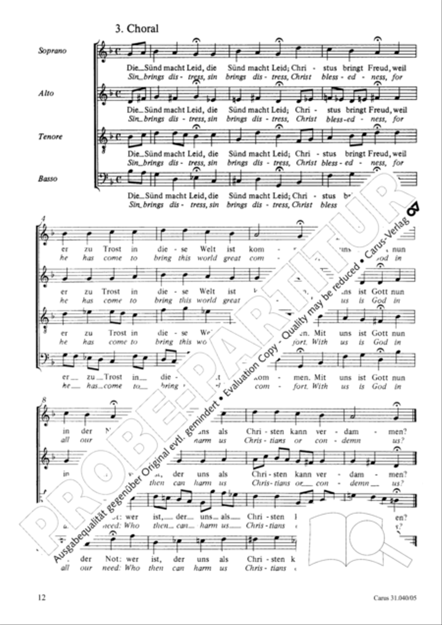 Christ was manifested for this purpose (Dazu ist erschienen der Sohn Gottes) ATB scores gallery preview page 13