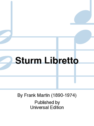 Book cover for Sturm Libretto