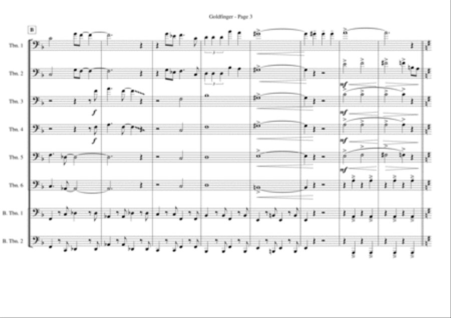 Goldfinger Goldfinger Brass Ensemble scores gallery preview page 3