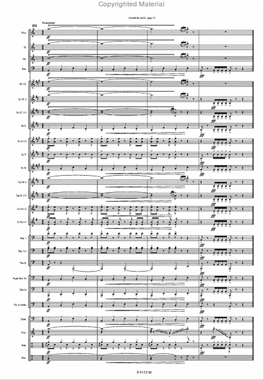 Around The World Autour du Monde Concert Band scores gallery preview page 4