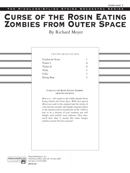 Curse of the Rosin Eating Zombies from Outer Space: Score