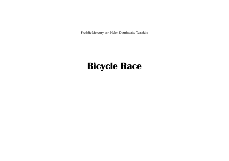 Bicycle Race Brass Band scores gallery preview page 1