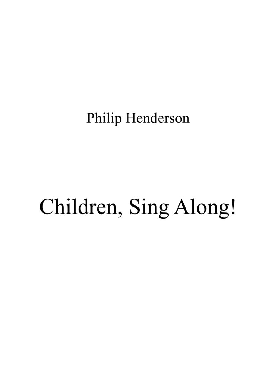 Children, Sing Along! 4-Part scores gallery preview page 1