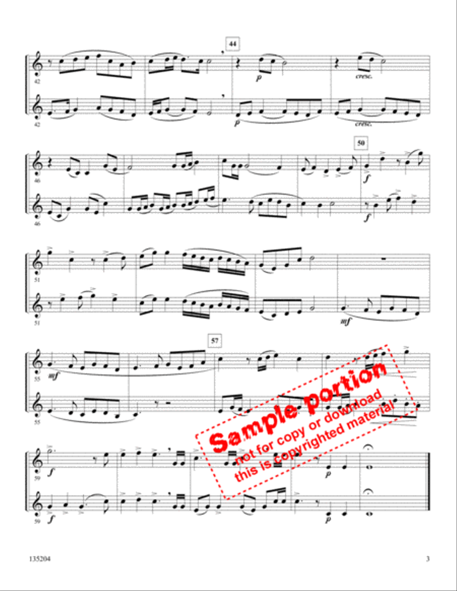 Guide Me, O Thou Great Jehovah Brass Duet scores gallery preview page 4