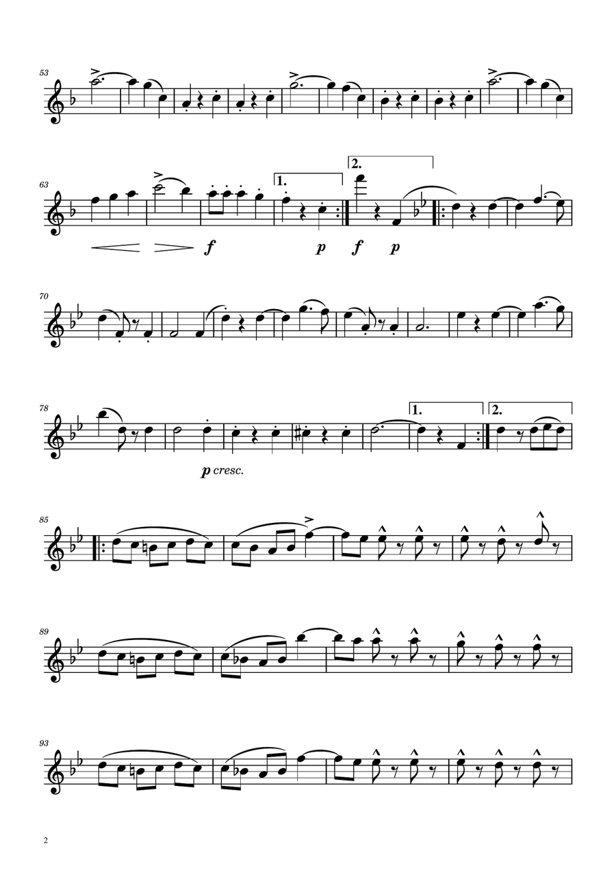 Blue Danube Walzt - Alto Flute Solo Flute Solo scores gallery preview page 2