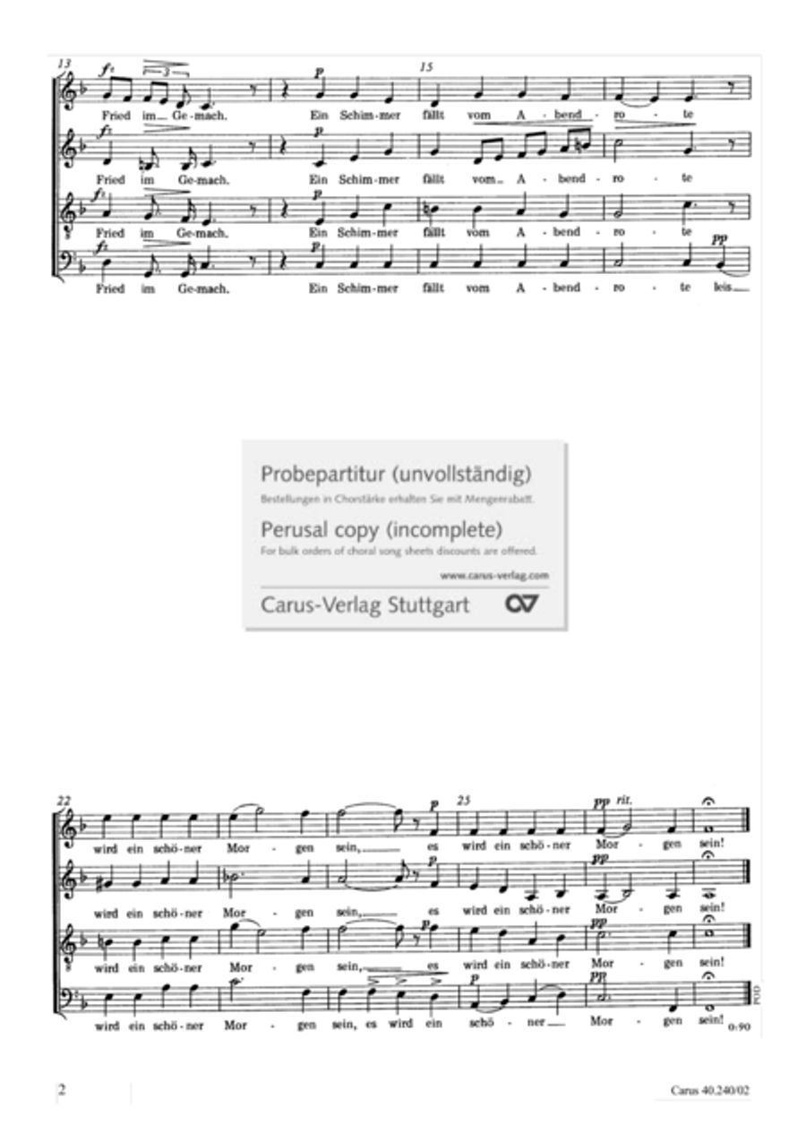Abendfriede 4-Part scores gallery preview page 3
