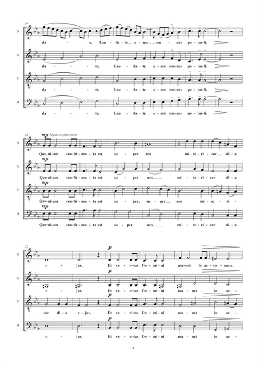 Laudate dominum Laudate dominum 4-Part scores gallery preview page 4