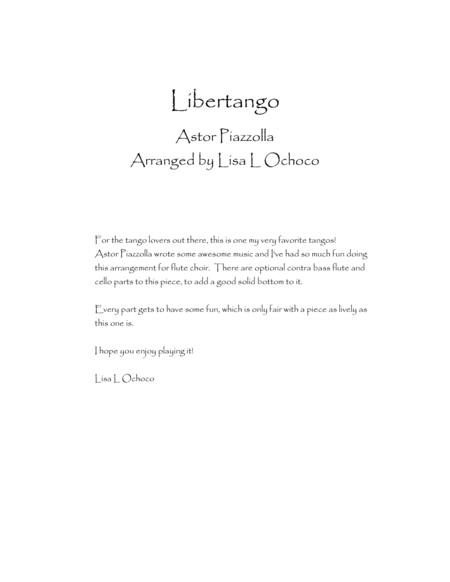 Libertango for Flute Choir image number null