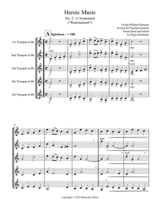Heroic Music - No. 5. L'Armement (Bb) (Trumpet Quintet)