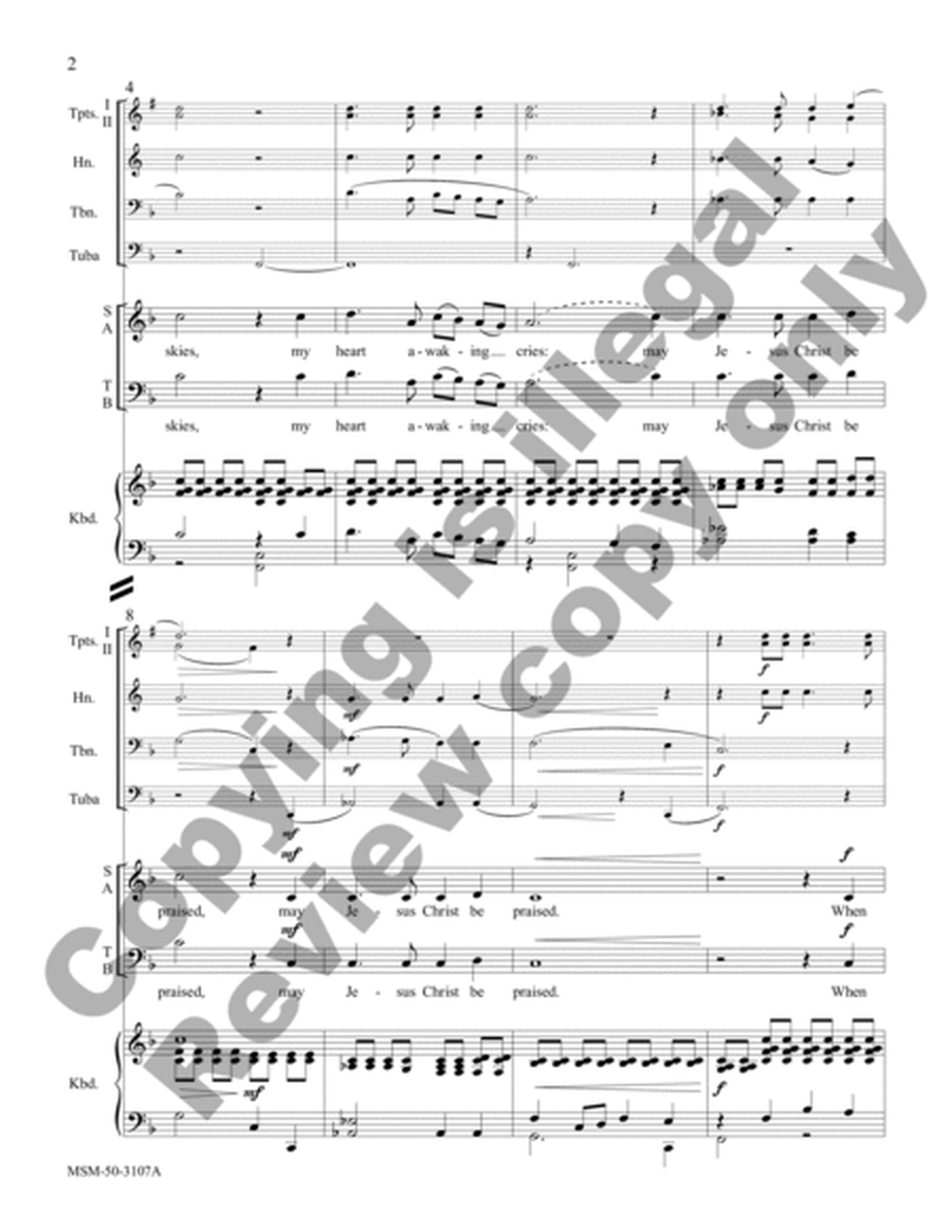 May Jesus Christ Be Praised: Antiphon (Brass Score)