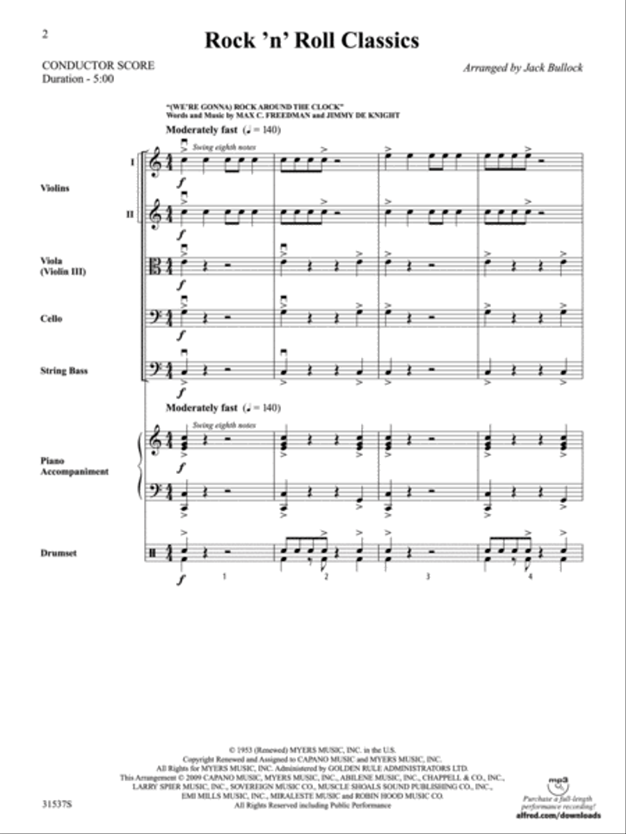 Rock 'n' Roll Classics String Orchestra scores gallery preview page 2
