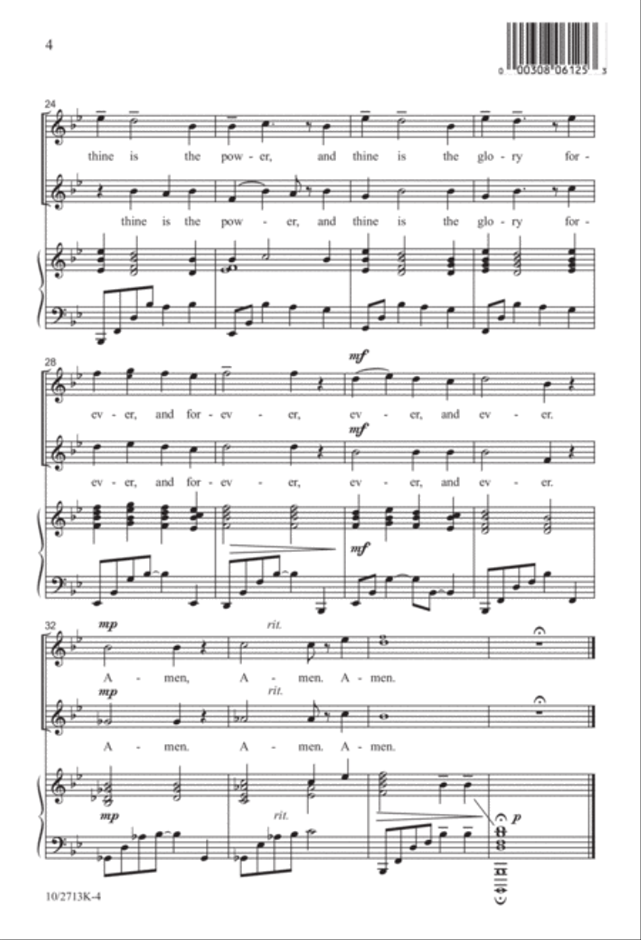 The Lord's Prayer 2-Part scores gallery preview page 4