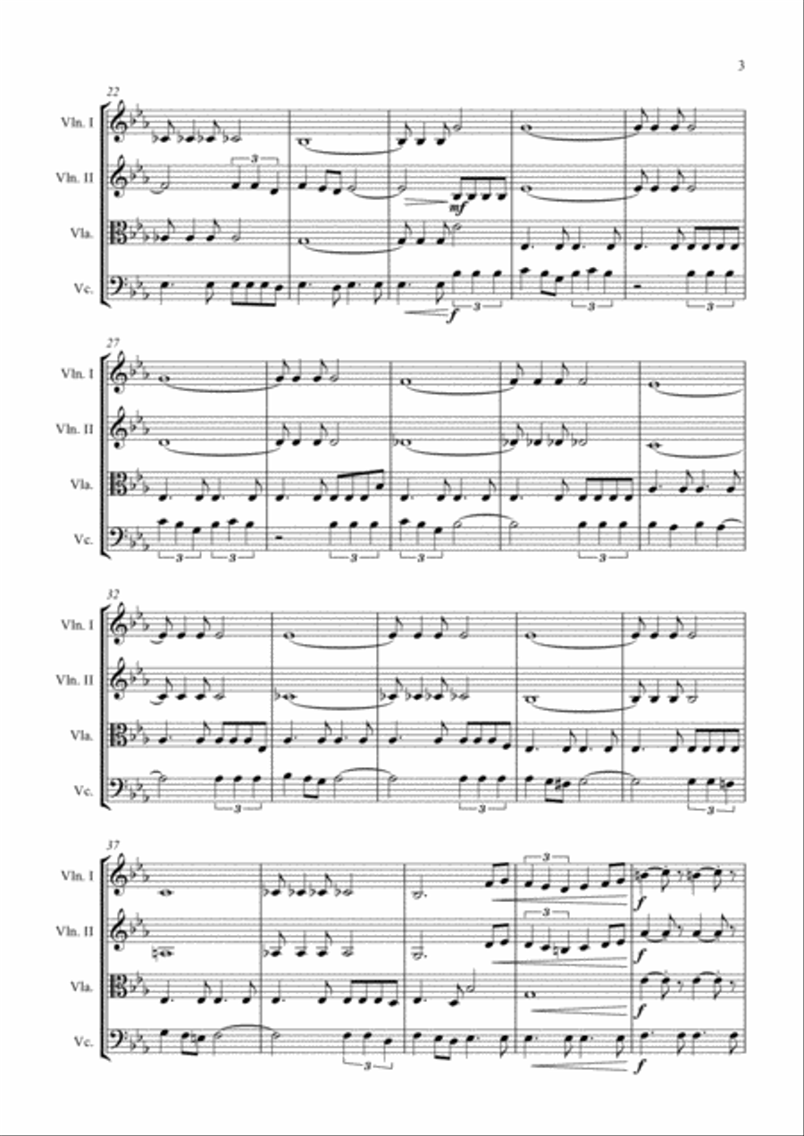 Can't Take My Eyes Off Of You String Quartet scores gallery preview page 3