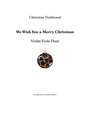 Book cover for We Wish You a Merry Christmas Violin Viola Duet-Two Tonalities