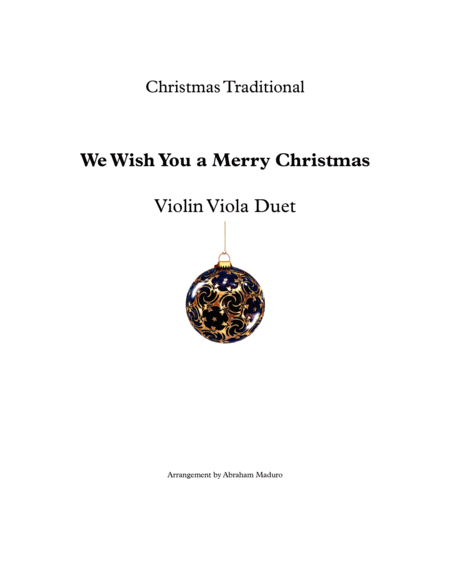 We Wish You a Merry Christmas Violin Viola Duet-Two Tonalities image number null