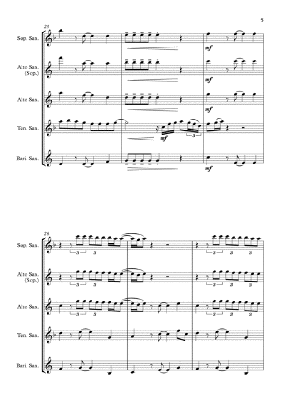 Thinking Out Loud Thinking Out Loud Saxophone Quartet scores gallery preview page 5