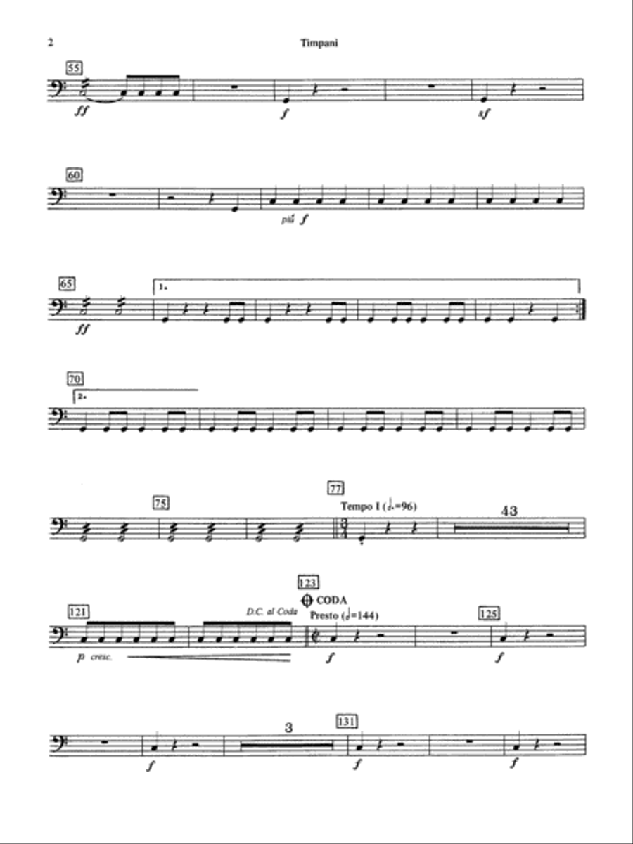 Beethoven's 5th Symphony, Finale: Timpani Full Orchestra scores gallery preview page 2