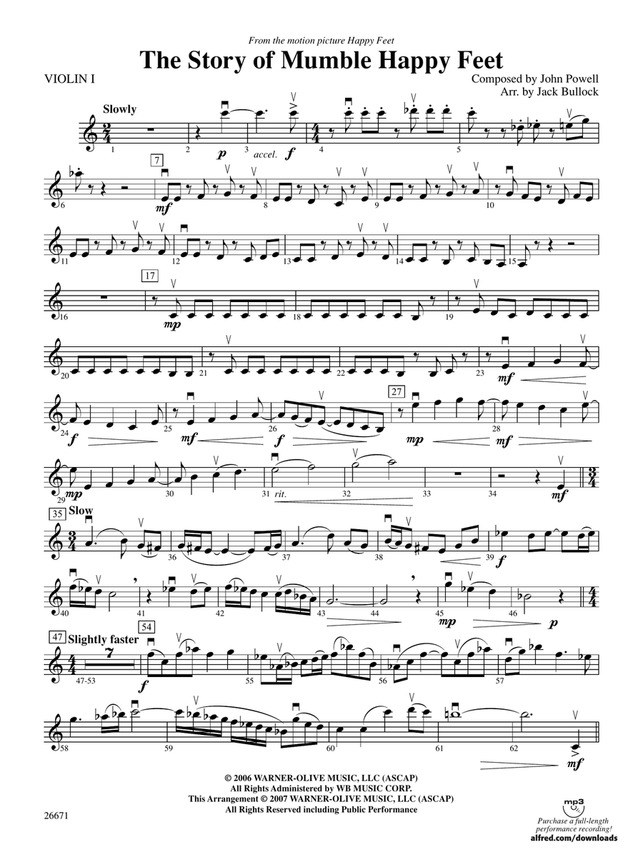 The Story of Mumble Happy Feet: 1st Violin