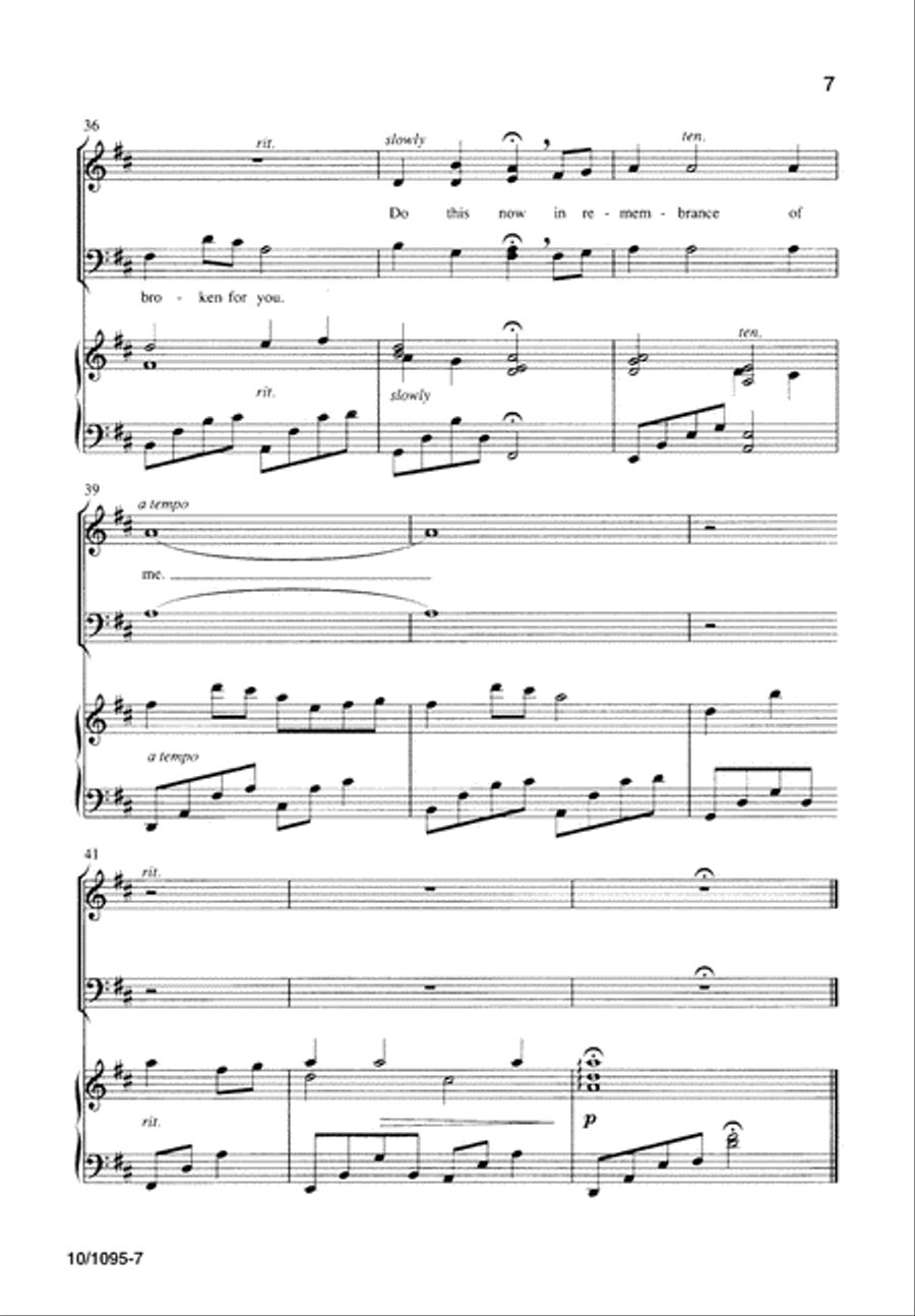 Do This in Remembrance of Me 4-Part scores gallery preview page 7