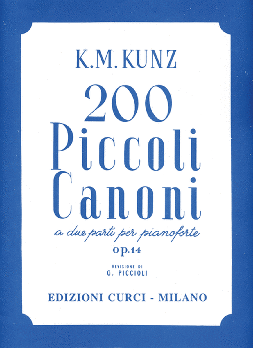 200 Piccoli canoni a due parti op. 14