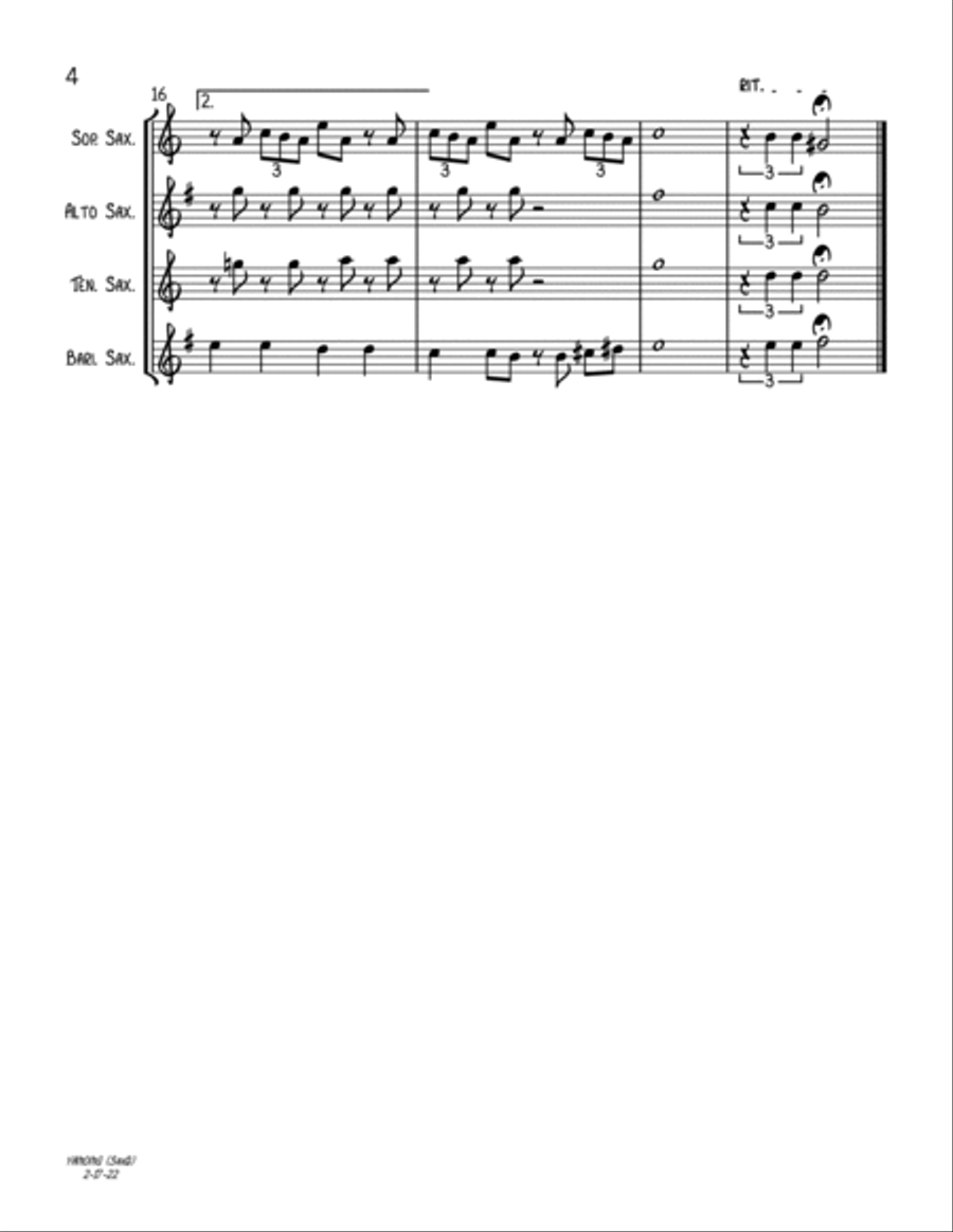 You're A Mean One, Mr. Grinch Woodwind Quartet scores gallery preview page 4