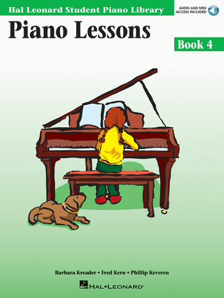 Book cover for Piano Lessons Book 4 – Book with Online Audio