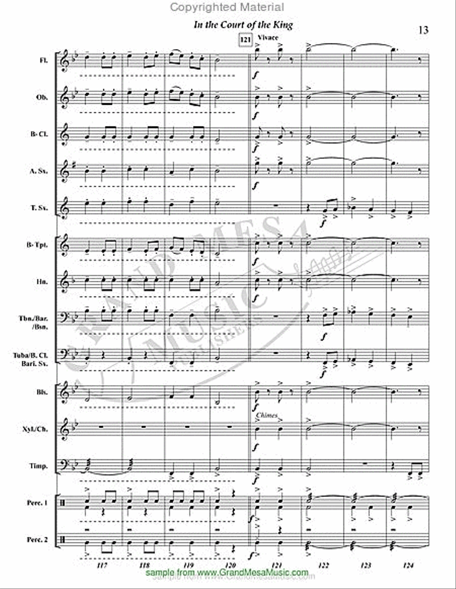 In the Court of the King Concert Band scores gallery preview page 14