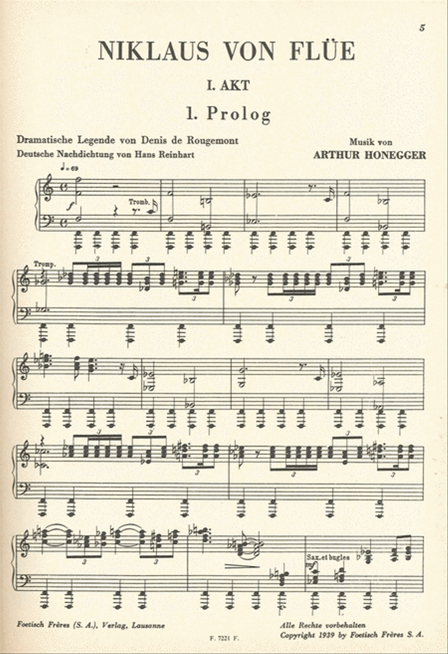 Niklaus von Flue Niklaus von Flue Piano scores gallery preview page 1
