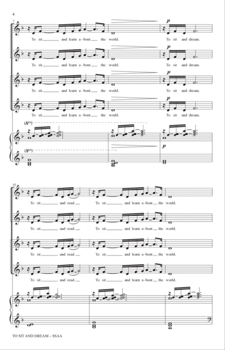 To Sit And Dream SSA scores gallery preview page 2