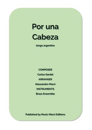 Book cover for Por una Cabeza tango argentino