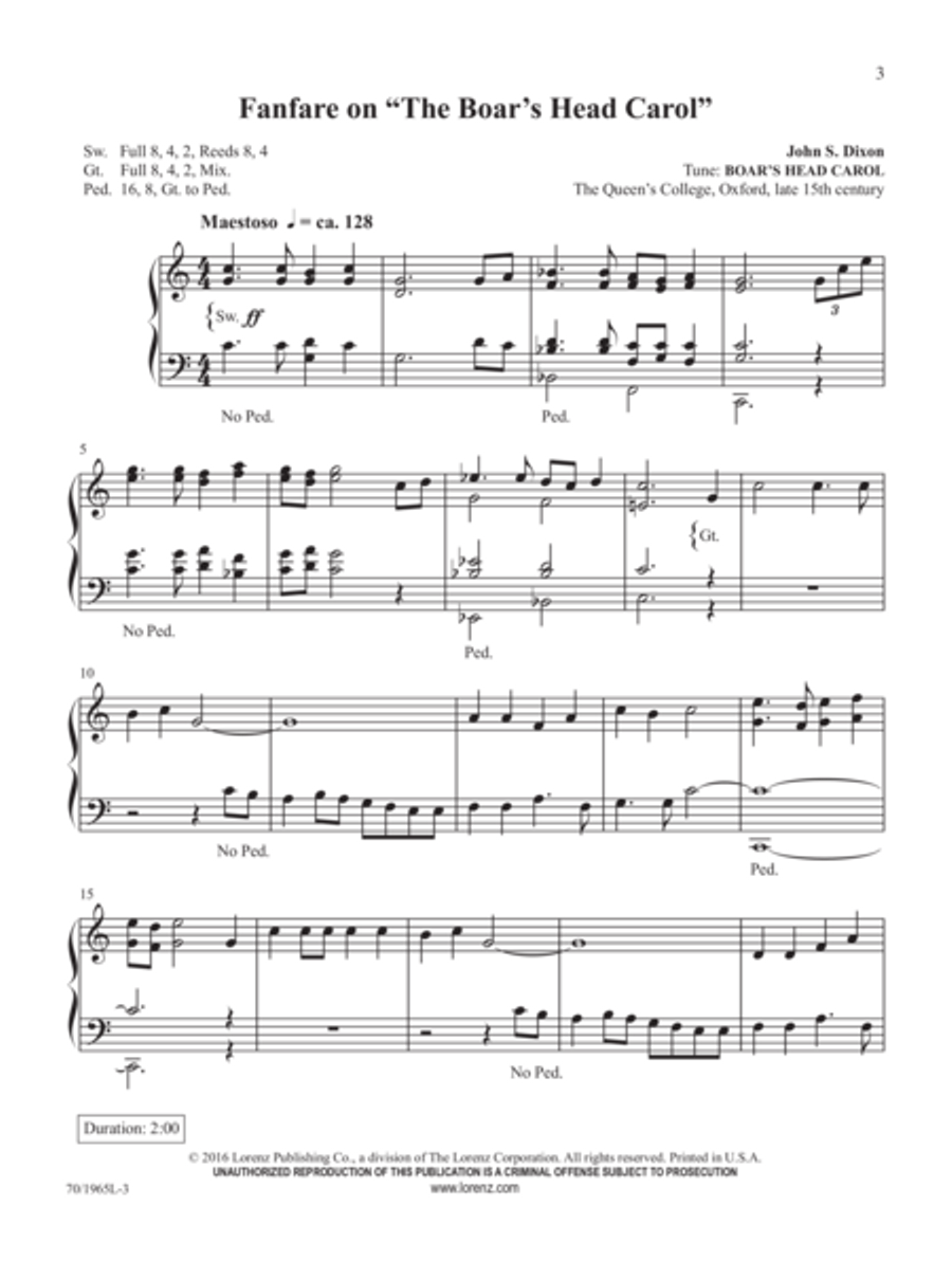 Christmas Presents for Organ Organ Solo scores gallery preview page 2