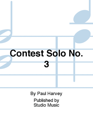 Book cover for Contest Solo No. 3