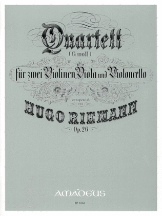 Book cover for Quartet in G minor op. 26