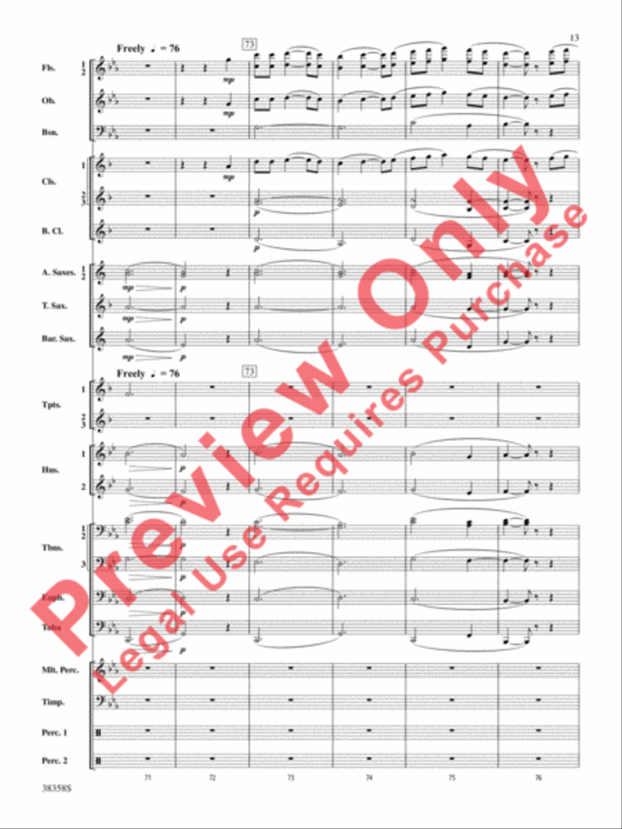 Folksongs from the Eastern Counties Concert Band scores gallery preview page 14
