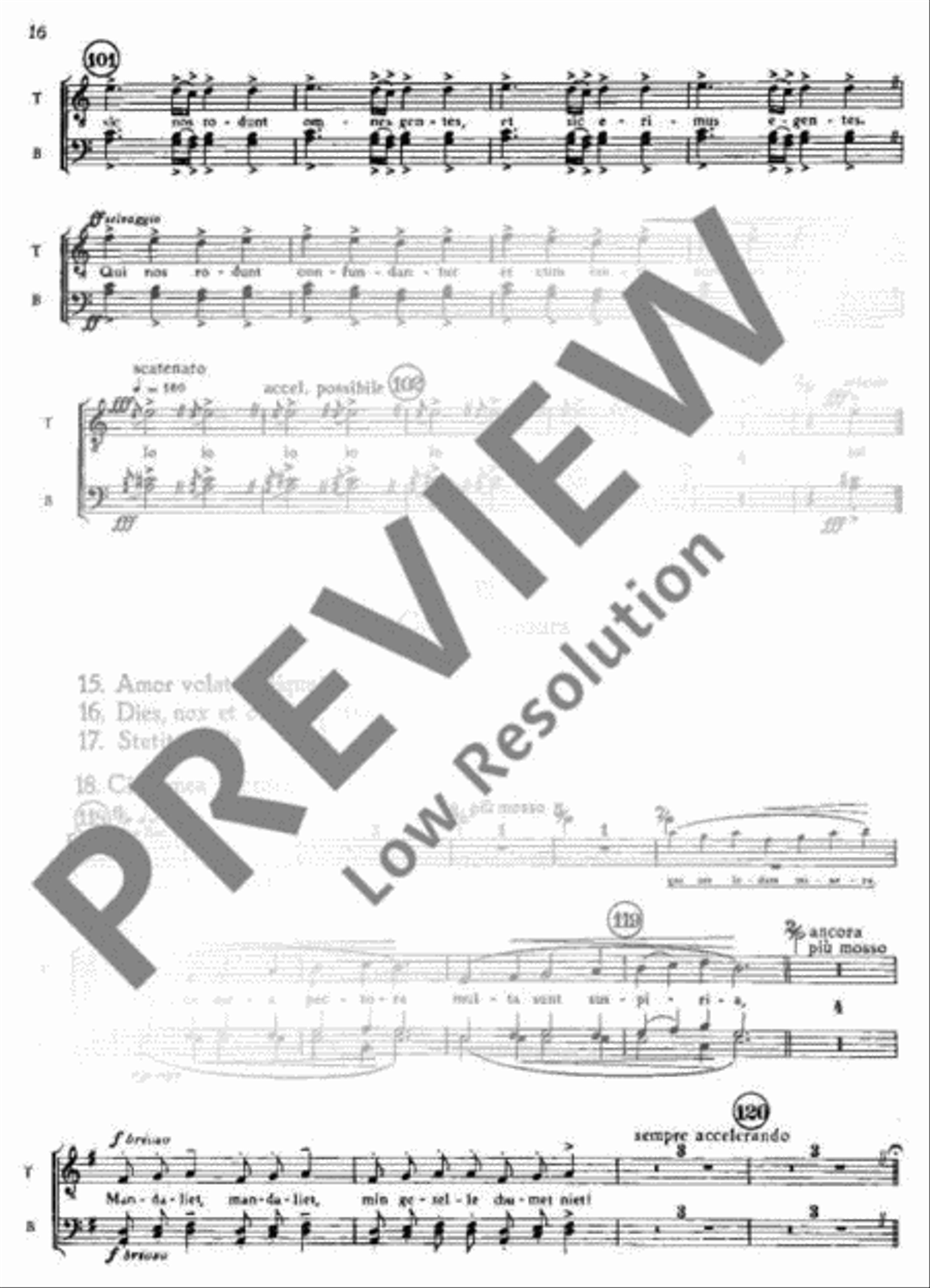 Carmina Burana Part scores gallery preview page 18