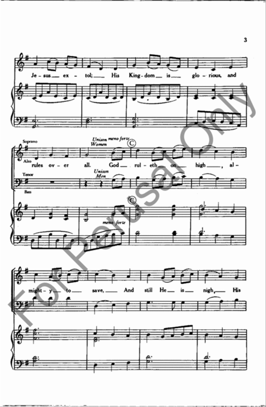 Ye Servants Of God Ye Servants Of God 4-Part scores gallery preview page 3