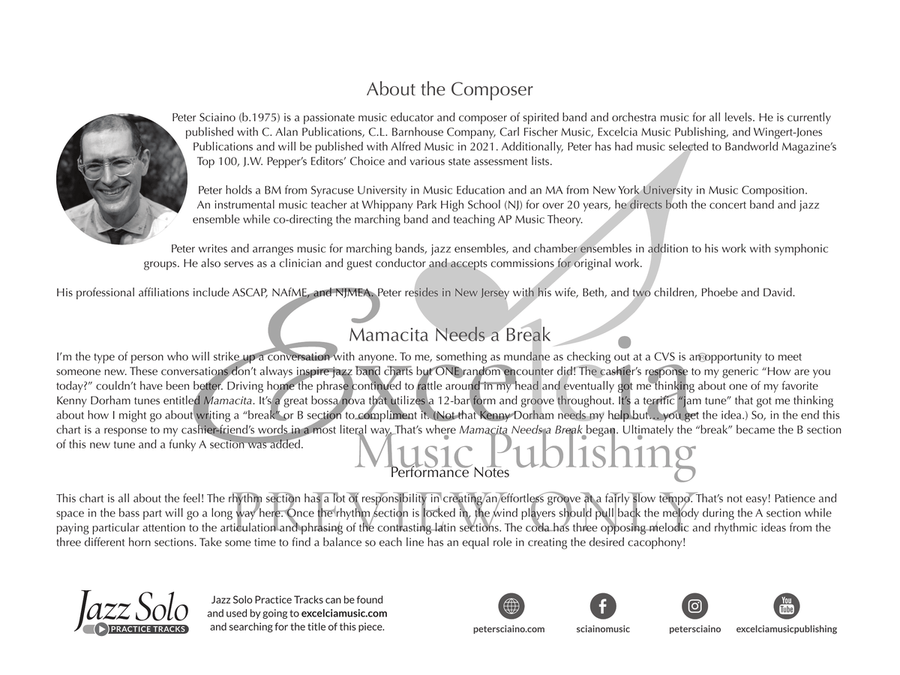 Mamacita Needs a Break (Score) Jazz Ensemble scores gallery preview page 3