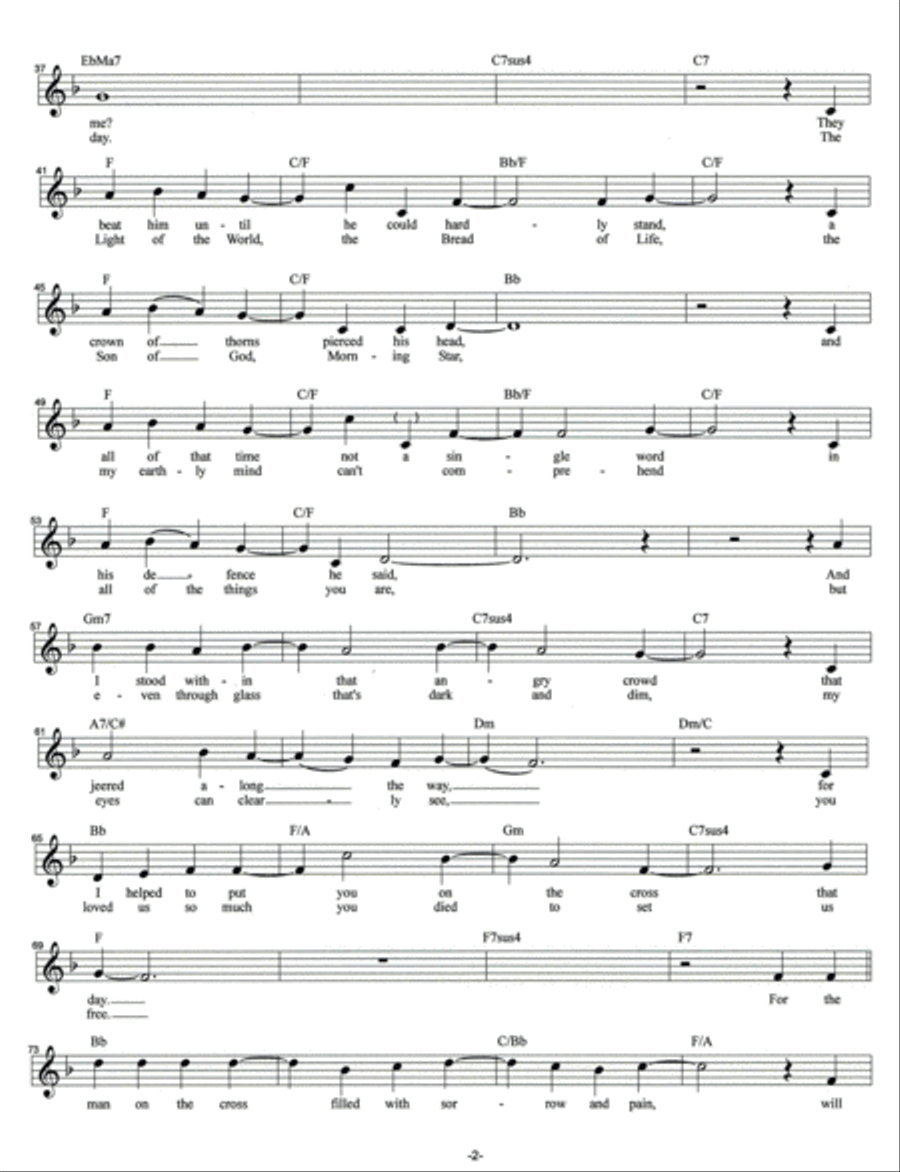 No Greater Love (lead sheet) Piano, Vocal, Guitar scores gallery preview page 2
