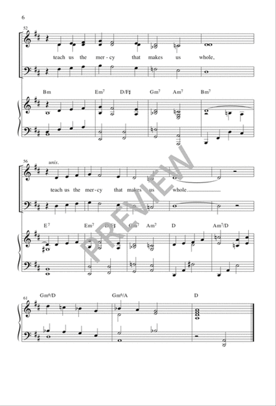 Teach Us Your Mercy 3-Part scores gallery preview page 7