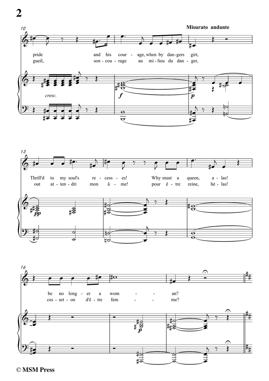 Gounod-Plus grand dans son obscurité,from 'La Reine de Saba',in a minor,for Voice and Piano Piano, Vocal scores gallery preview page 4