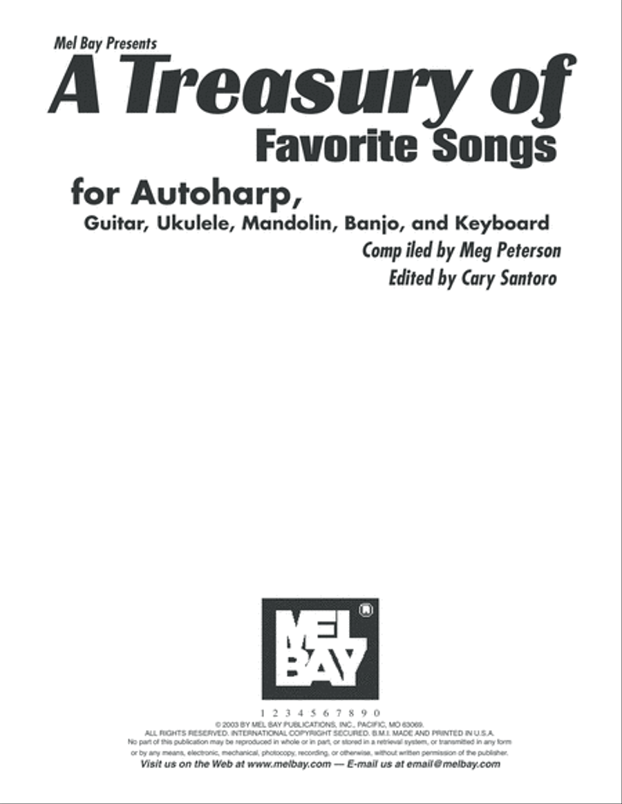 A Treasury of Favorite Songs for Autoharp Piano scores gallery preview page 2