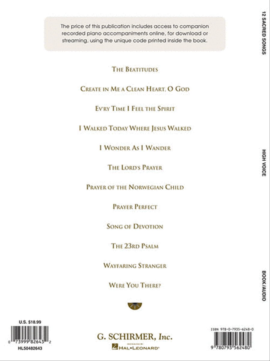 12 Sacred Songs High Voice scores gallery preview page 2