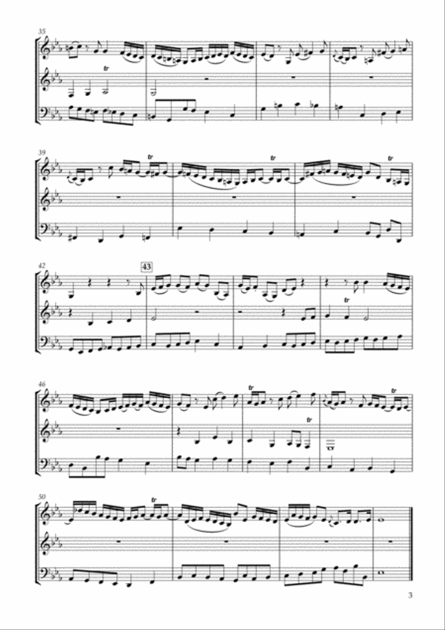 Six Schubler Chorales No.1 BWV645 'Wachet auf. ruft uns die Stimme' for Clarinet Trio Clarinet Trio scores gallery preview page 3