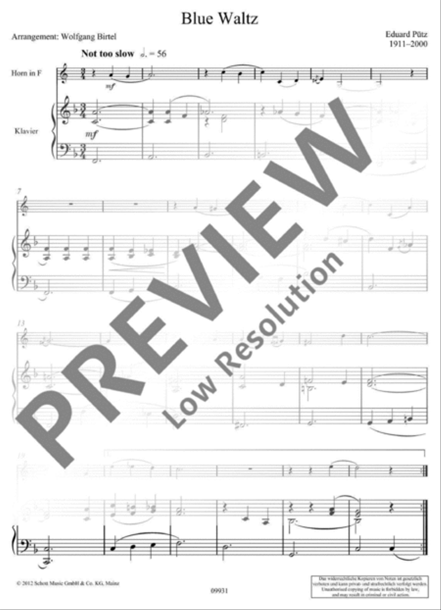 Blue Waltz Blue Waltz Piano Accompaniment scores gallery preview page 5