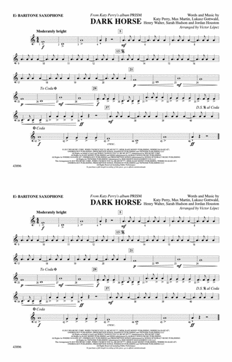 Dark Horse: E-flat Baritone Saxophone