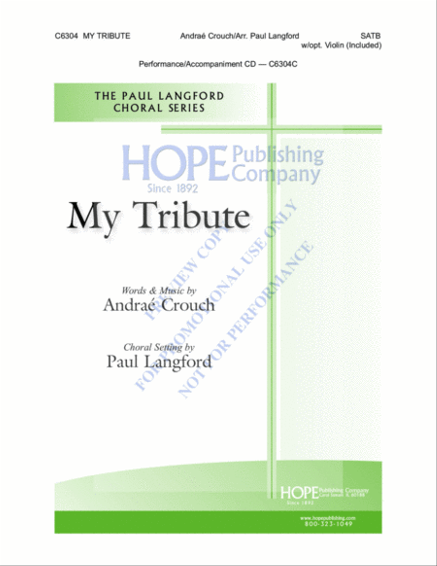 My Tribute My Tribute Choir scores gallery preview page 2