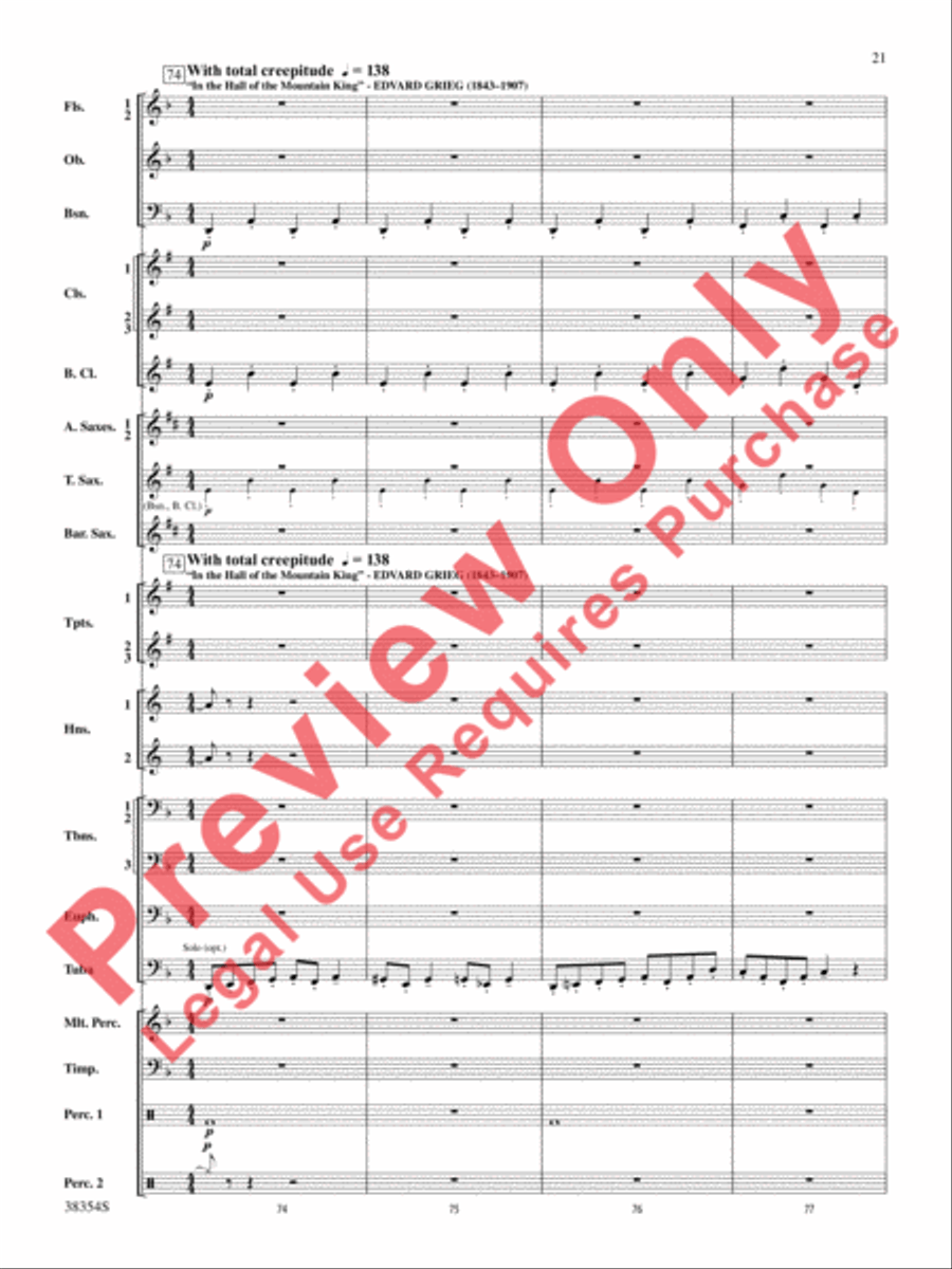 Band-O-Ween Concert Band scores gallery preview page 22
